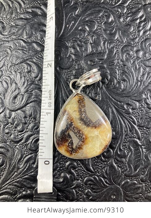 Natural Septarian Crystal Stone Jewelry Pendant - #Qt2Dw8fzAgM-3