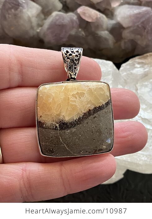 Natural Septarian Crystal Stone Jewelry Pendant Discounted - #yB191OxRW5s-2