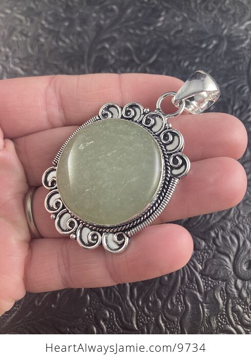Natural Sparkly Green Aquamarine Crystal Stone Jewelry Pendant - #HdHchk5XHY8-3