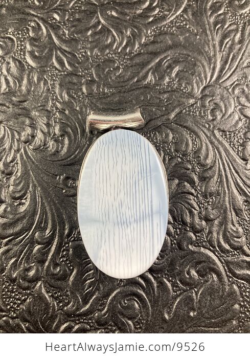 Natural Striped Oregon Owyhee Blue Opal Crystal Stone Jewelry Pendant - #jWhWNdGHNRU-5