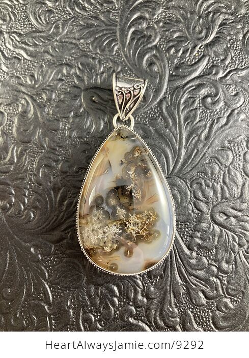 Natural Stunning Moss Montana Agate Crystal Stone Jewelry Pendant - #lWkGVyafDVU-1