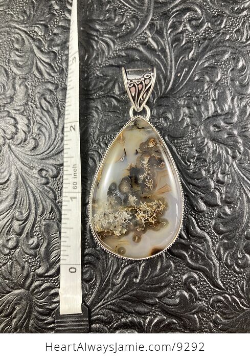 Natural Stunning Moss Montana Agate Crystal Stone Jewelry Pendant - #lWkGVyafDVU-3