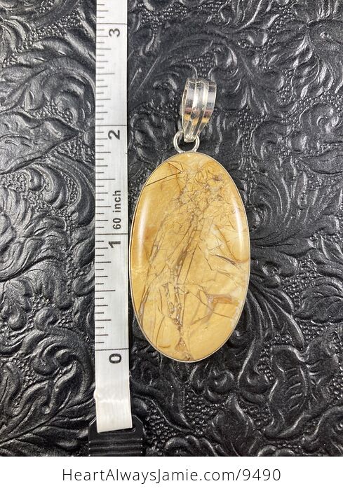 Natural Yellow Brecciated Mookaite Crystal Stone Jewelry Pendant - #Mg04n7VQSTs-2