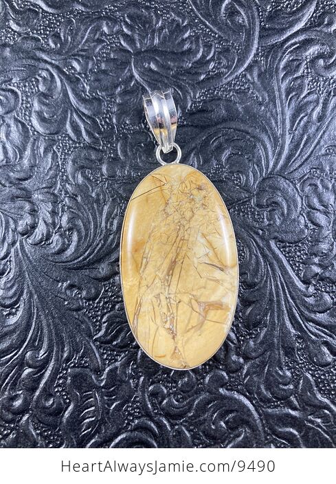 Natural Yellow Brecciated Mookaite Crystal Stone Jewelry Pendant - #Mg04n7VQSTs-1