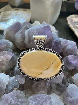 Natural Yellow Mookaite Crystal Stone Jewelry Pendant #jU4TwobWVvw