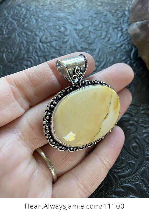 Natural Yellow Mookaite Crystal Stone Jewelry Pendant - #jU4TwobWVvw-2