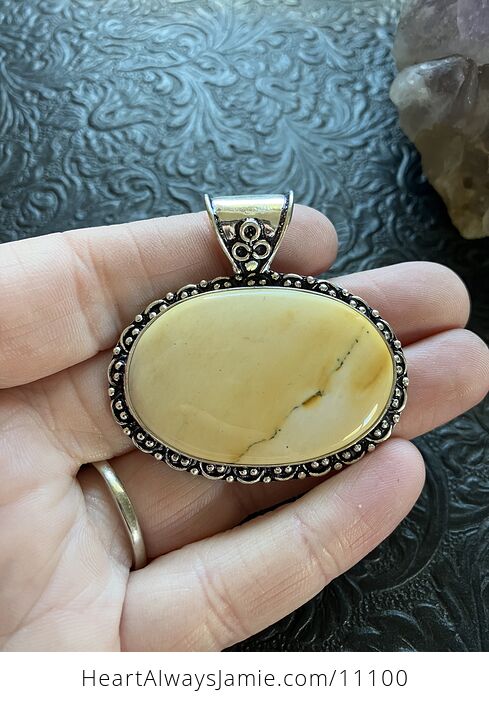 Natural Yellow Mookaite Crystal Stone Jewelry Pendant - #jU4TwobWVvw-7
