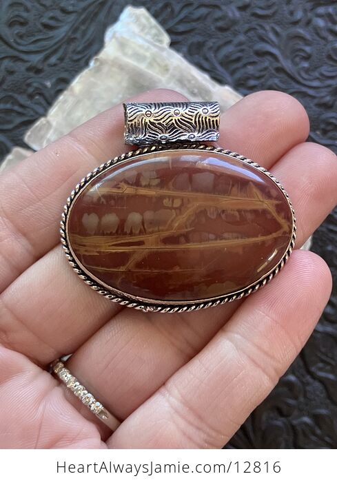 Noreena Picture Jasper Jewelry Crystal Pendant - #w4vjsErMpnA-1