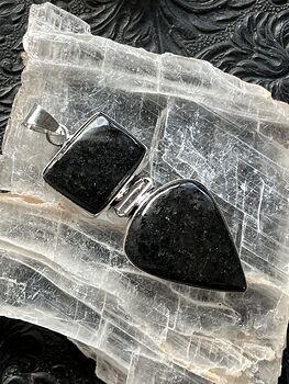 Nuummite Crystal Stone Jewelry Pendant #5L1k2hYpkwM