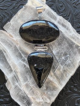 Nuummite Crystal Stone Jewelry Pendant #tuLBmWujNBg