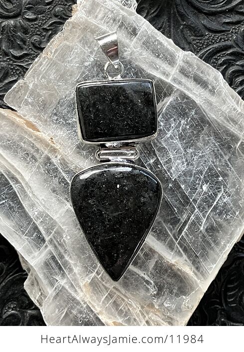 Nuummite Crystal Stone Jewelry Pendant - #5L1k2hYpkwM-3