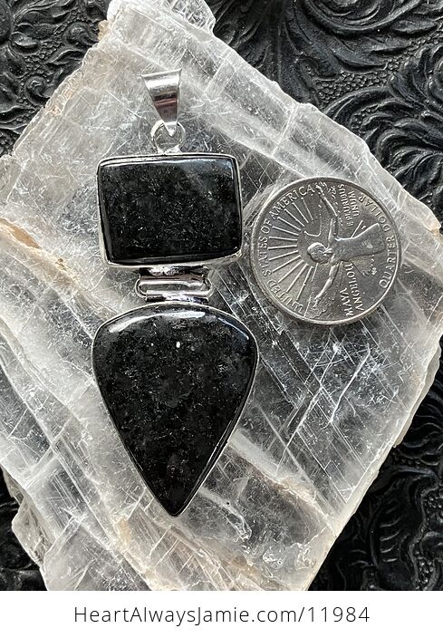 Nuummite Crystal Stone Jewelry Pendant - #5L1k2hYpkwM-4