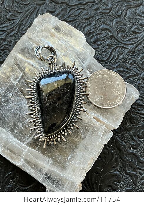 Nuummite Crystal Stone Jewelry Pendant - #bE8H0dXNPfg-6