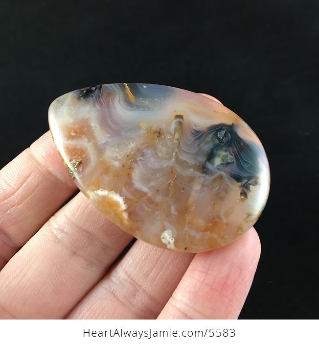 Ocean Chalcedony Agate Stone Jewelry Pendant - #HTpyogCvqcc-4