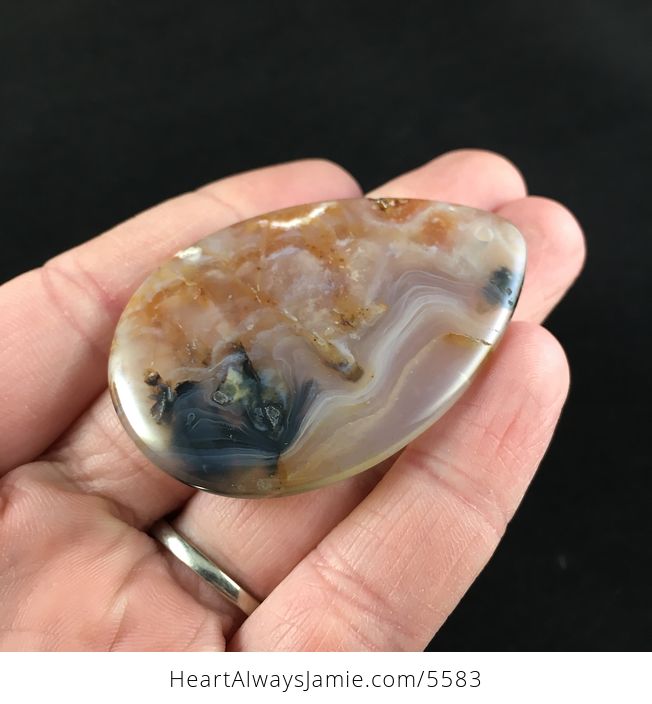 Ocean Chalcedony Agate Stone Jewelry Pendant - #HTpyogCvqcc-3