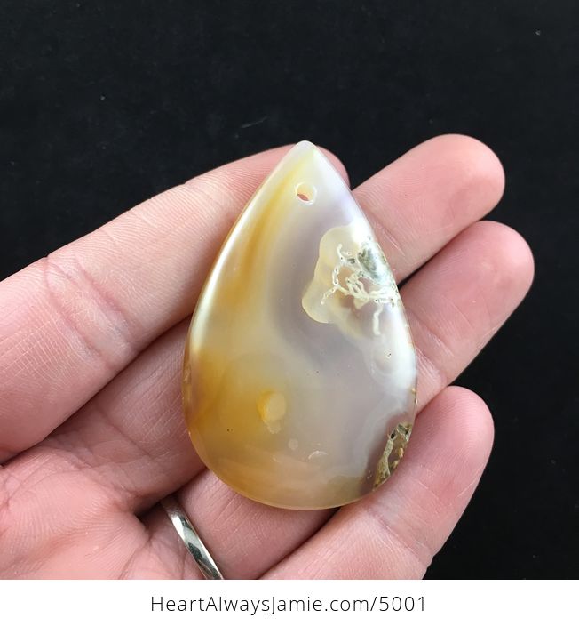 Ocean Chalcedony Agate Stone Jewelry Pendant - #bg5dDRSPXwc-1