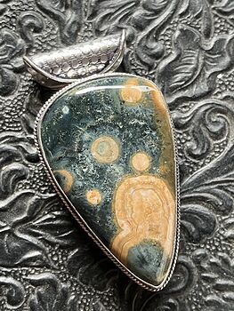 Ocean Jasper Crystal Stone Jewelry Pendant #OyMsZpYWxKw