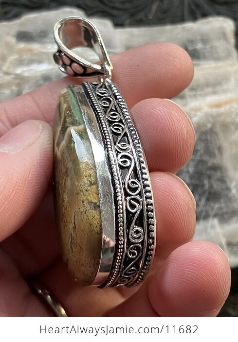 Ocean Jasper Crystal Stone Jewelry Pendant - #Knh1s5RDedM-6