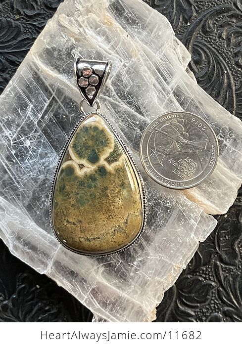 Ocean Jasper Crystal Stone Jewelry Pendant - #Knh1s5RDedM-3