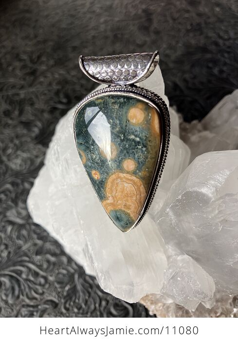 Ocean Jasper Crystal Stone Jewelry Pendant - #OyMsZpYWxKw-6