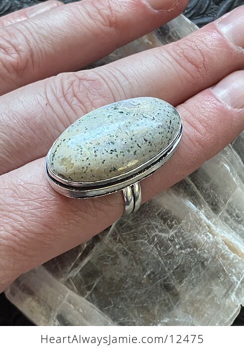 Ocean Jasper Crystal Stone Jewelry Ring - #m78EIzpaFSk-4