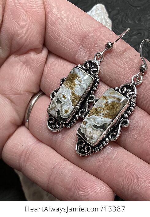 Ocean Jasper Earrings Crystal Stone Jewelry - #z4S0poZsMMs-4