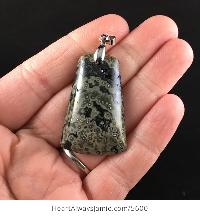 Ocean Jasper Stone Jewelry Pendant - #EoJlJZ2H8NI-1
