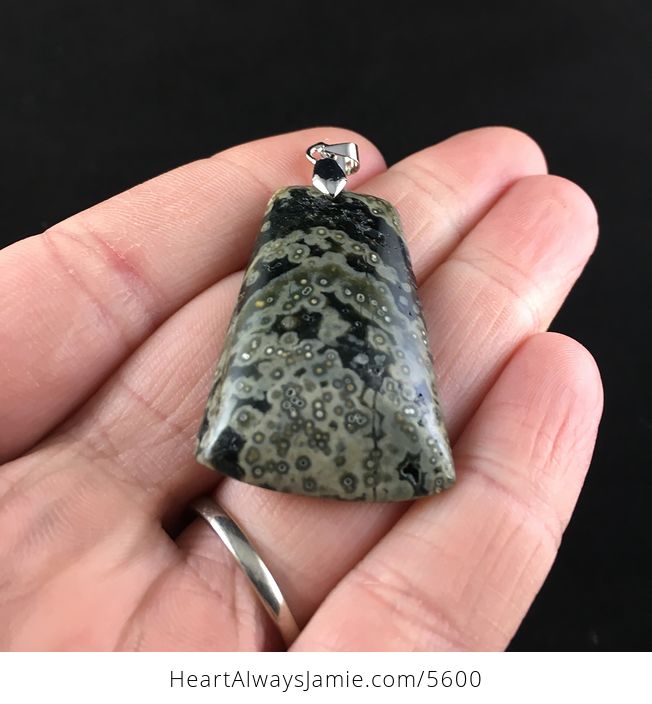Ocean Jasper Stone Jewelry Pendant - #EoJlJZ2H8NI-2