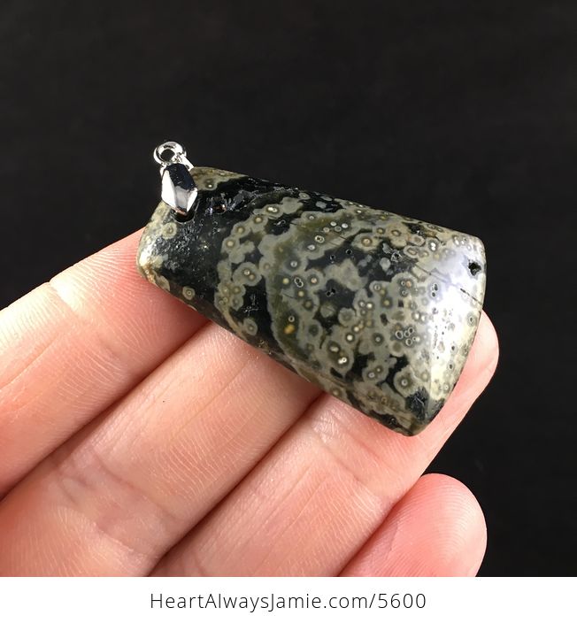 Ocean Jasper Stone Jewelry Pendant - #EoJlJZ2H8NI-4