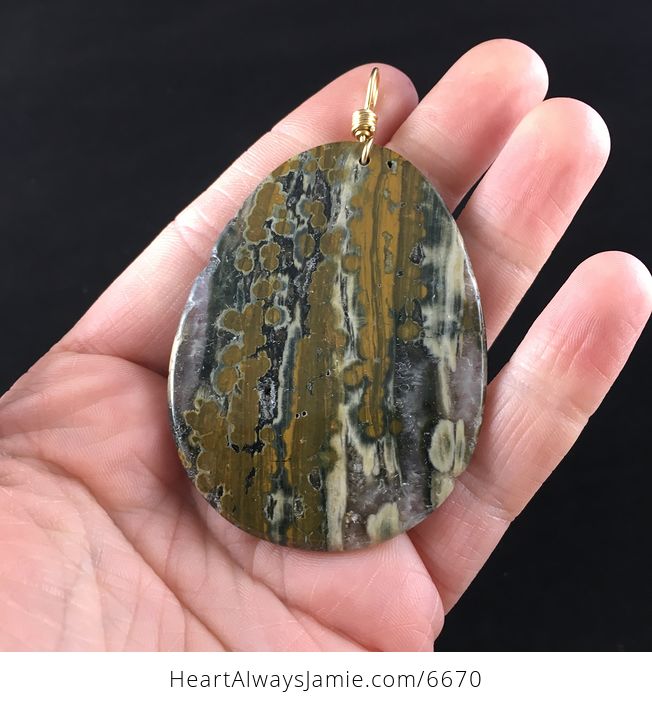 Ocean Jasper Stone Jewelry Pendant - #btBEV44bXIc-6