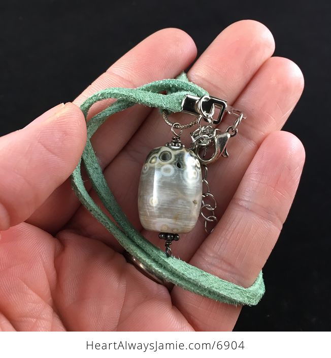 Ocean Jasper Stone Jewelry Pendant Necklace - #fZkTEaIGXAk-5