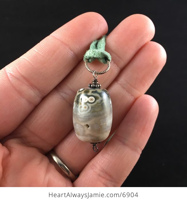 Ocean Jasper Stone Jewelry Pendant Necklace - #fZkTEaIGXAk-2