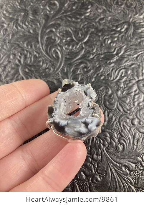 Oco Geode Agate Slice Crystal Stone Jewelry Pendant - #t3BvlvYfBGo-4
