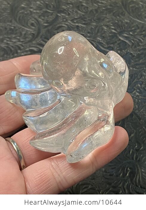 Octopus Carved in Polished Quartz Crystal - #uqZfgOsqWKA-1