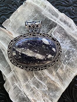 Opalized Fluorite Stone Crystal Jewelry Pendant #OVI7rlFso1k