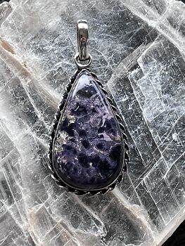 Opalized Fluorite Stone Crystal Jewelry Pendant #cSEcqI6Uo4I