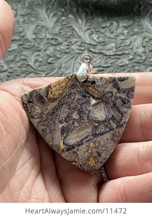 Opalized Fluorite Tiffany Stone Shield Shaped Crystal Jewelry Pendant - #yxQKzozrw90-5
