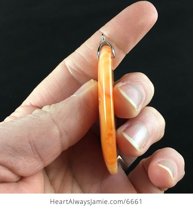 Orange Agate Stone Jewelry Pendant - #D6EXKmNiHwE-5