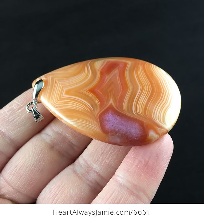 Orange Agate Stone Jewelry Pendant - #D6EXKmNiHwE-4