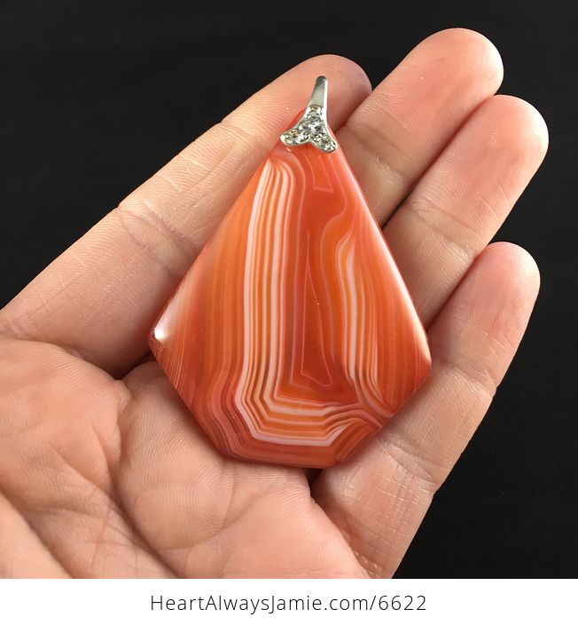 Orange Agate Stone Jewelry Pendant - #d0AkpoClKVY-1