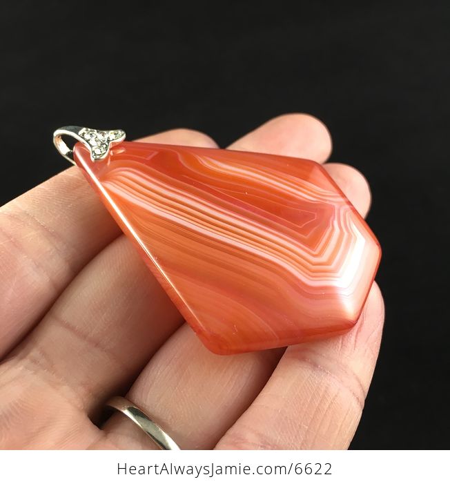Orange Agate Stone Jewelry Pendant - #d0AkpoClKVY-4