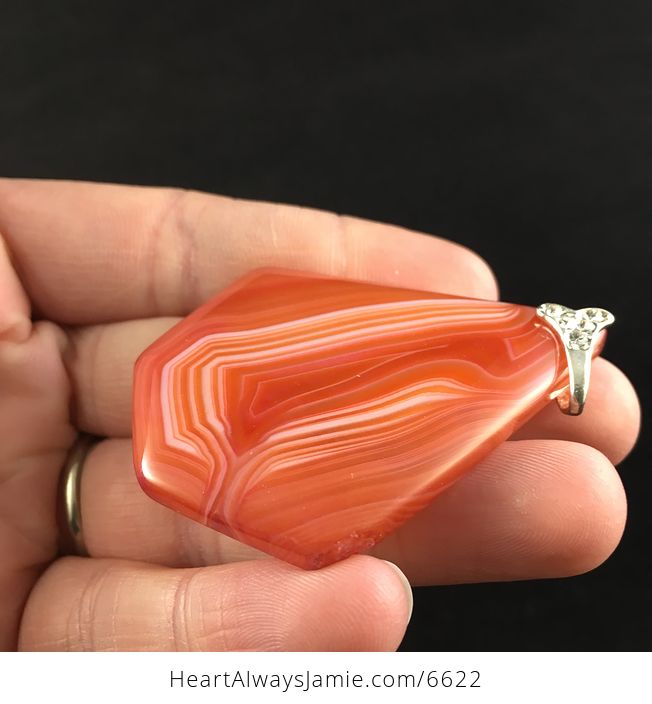Orange Agate Stone Jewelry Pendant - #d0AkpoClKVY-3