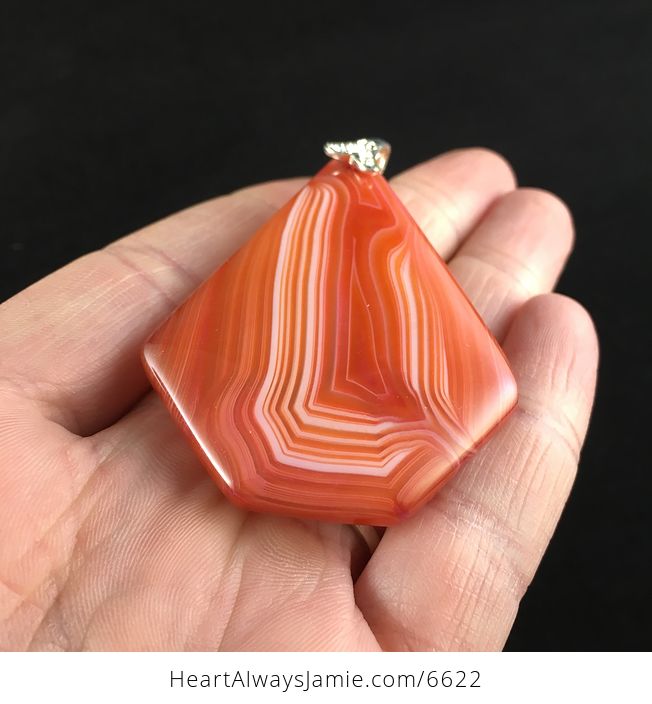 Orange Agate Stone Jewelry Pendant - #d0AkpoClKVY-2