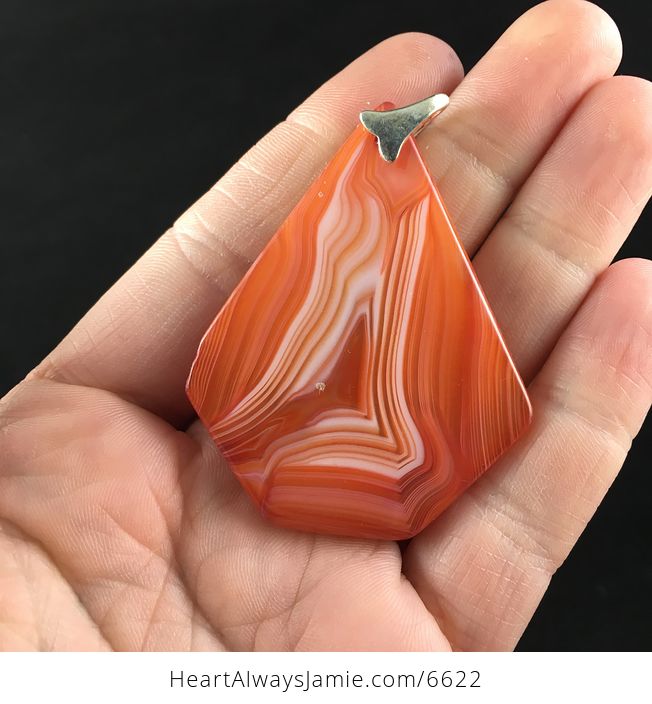 Orange Agate Stone Jewelry Pendant - #d0AkpoClKVY-6