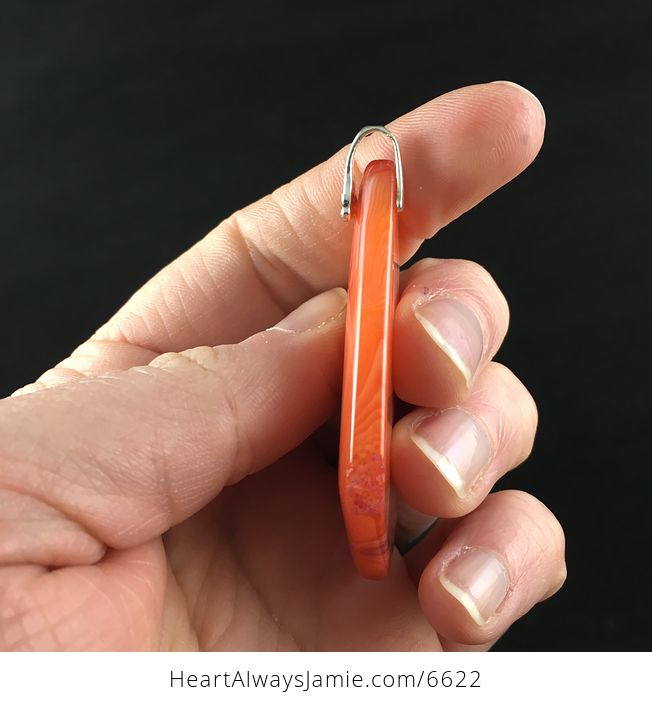 Orange Agate Stone Jewelry Pendant - #d0AkpoClKVY-5
