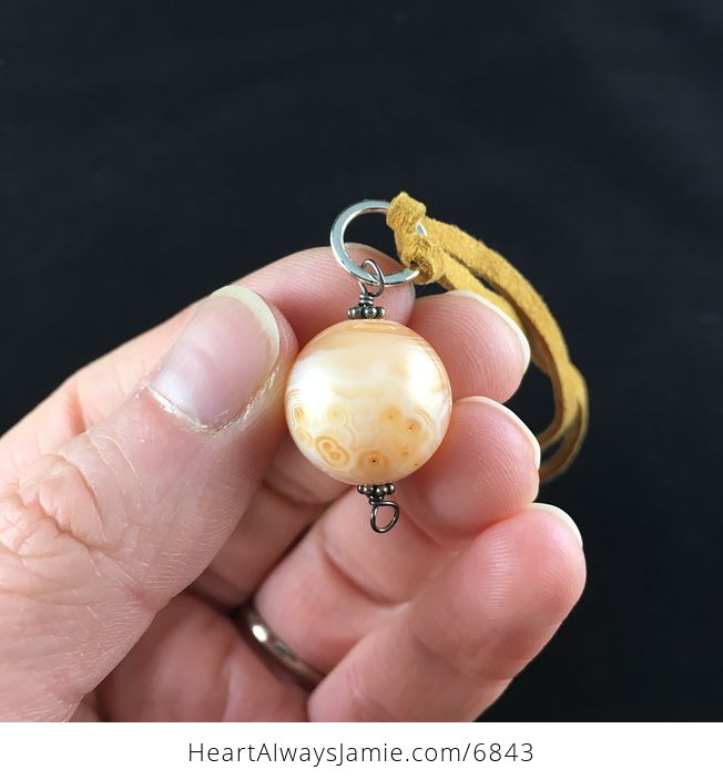 Orange Agate Stone Jewelry Pendant Necklace - #dlfZldqA6Sg-2