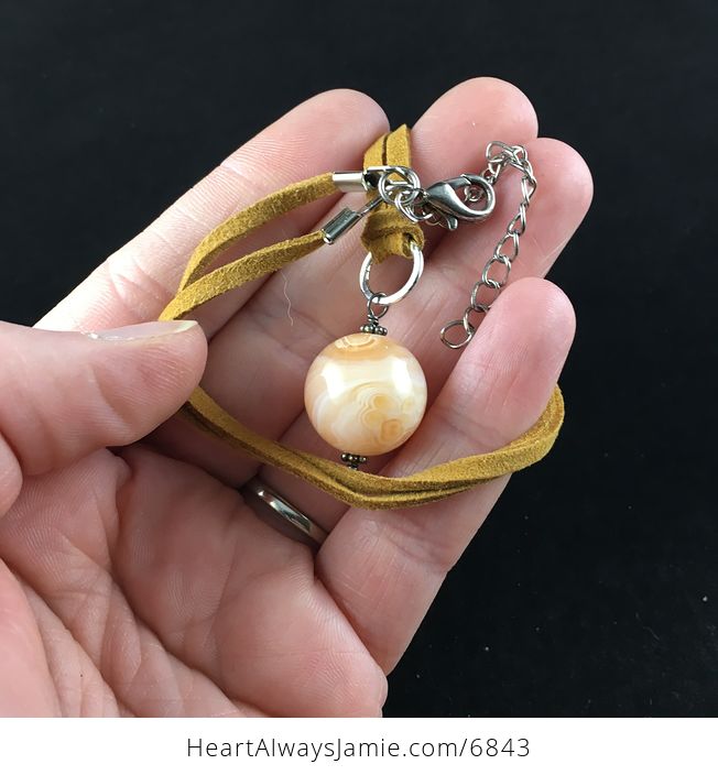 Orange Agate Stone Jewelry Pendant Necklace - #dlfZldqA6Sg-4
