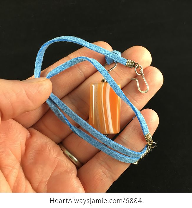 Orange Carnelian Stone Jewelry Pendant Necklace - #9lpObgmNeWM-4