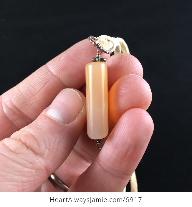 Orange Carnelian Stone Jewelry Pendant Necklace - #ZNj8Tr5JYaA-3