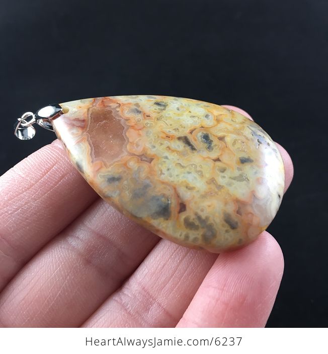 Orange Crazy Lace Agate Stone Jewelry Pendant - #0s971f4sqDg-4